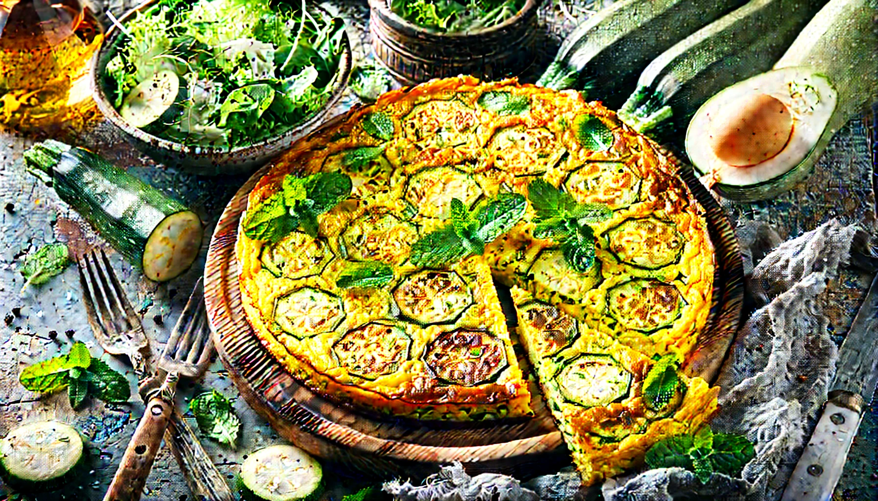 Frittata di Zucchine e Menta