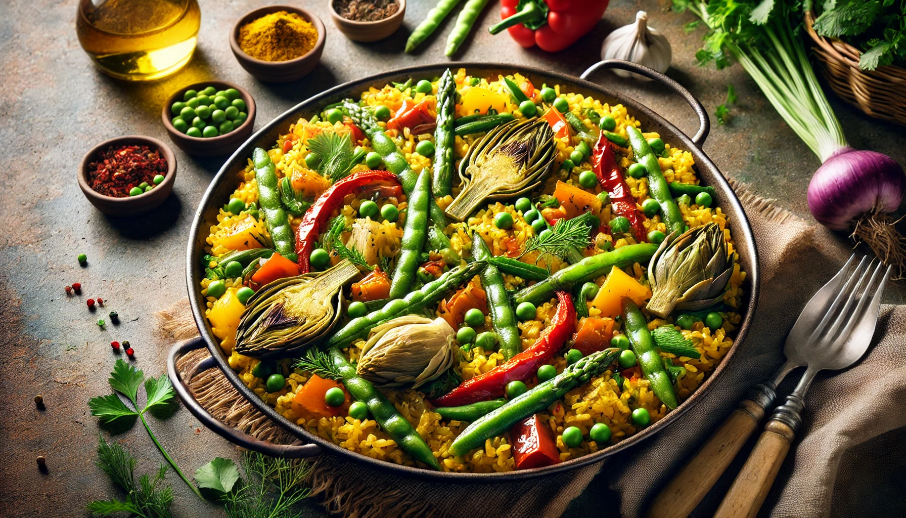 Arroz con Verduras de Primavera