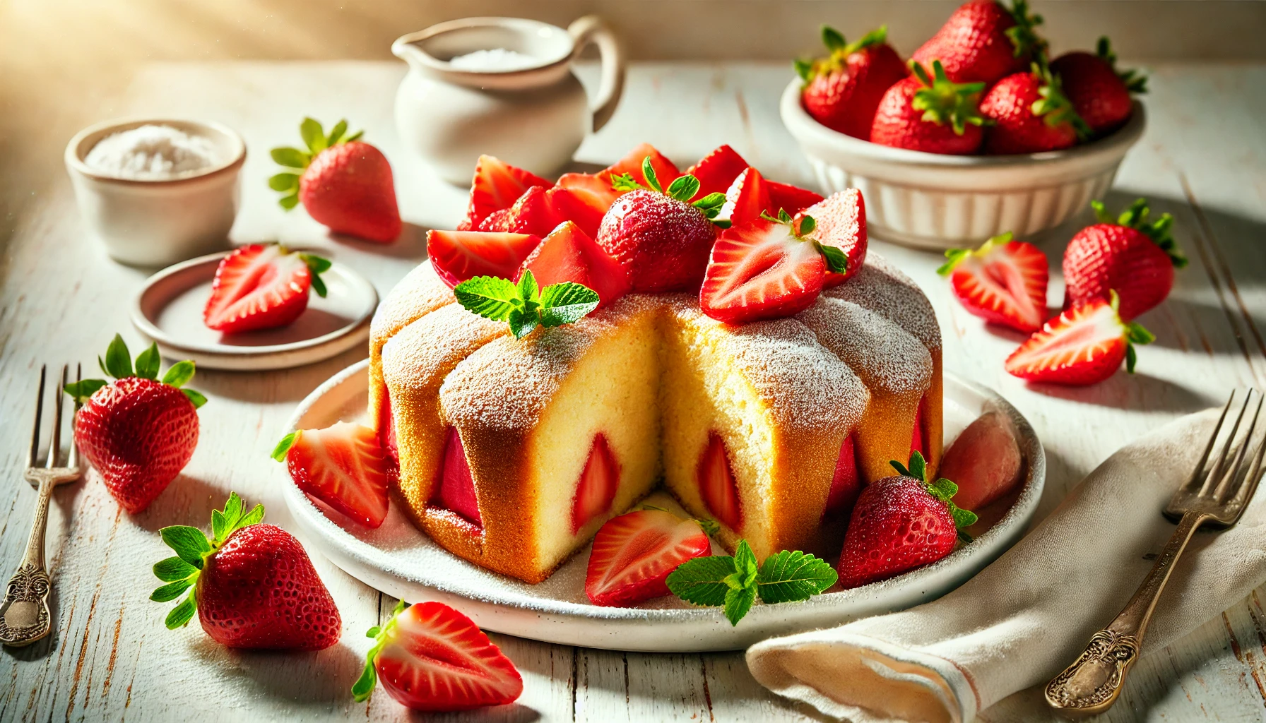 Torta Soffice alle Fragole