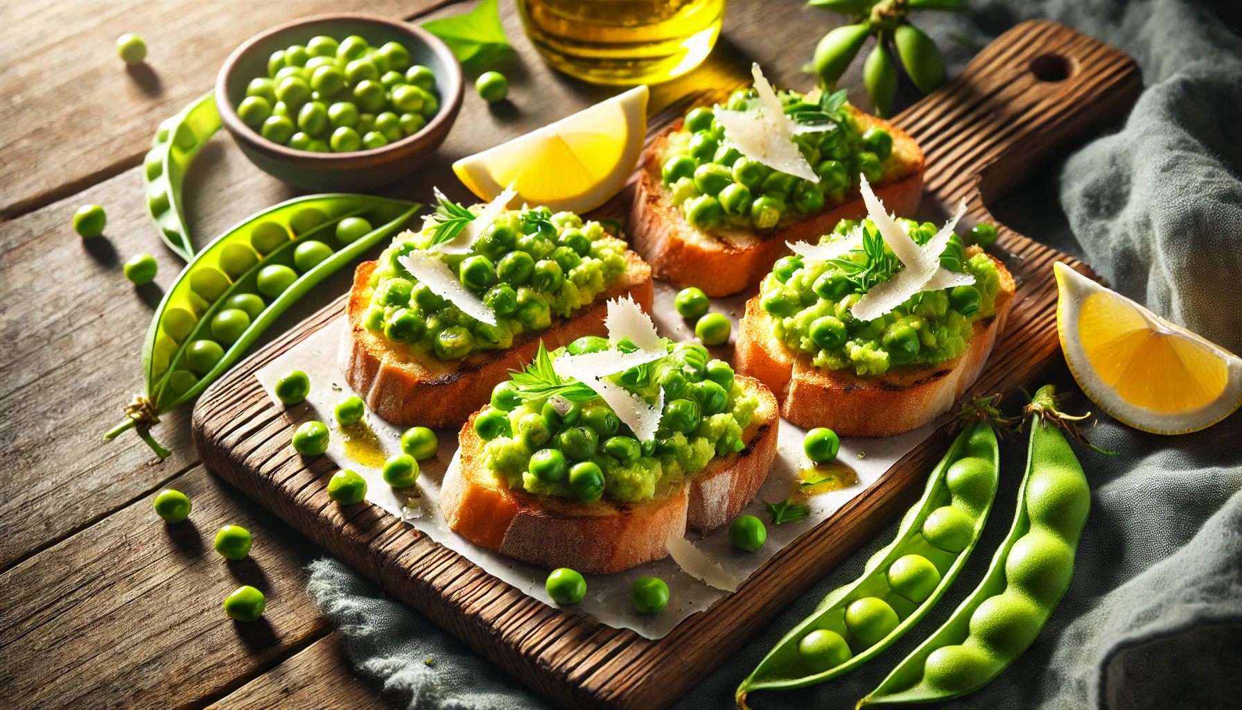 Bruschette con Fave e Pecorino