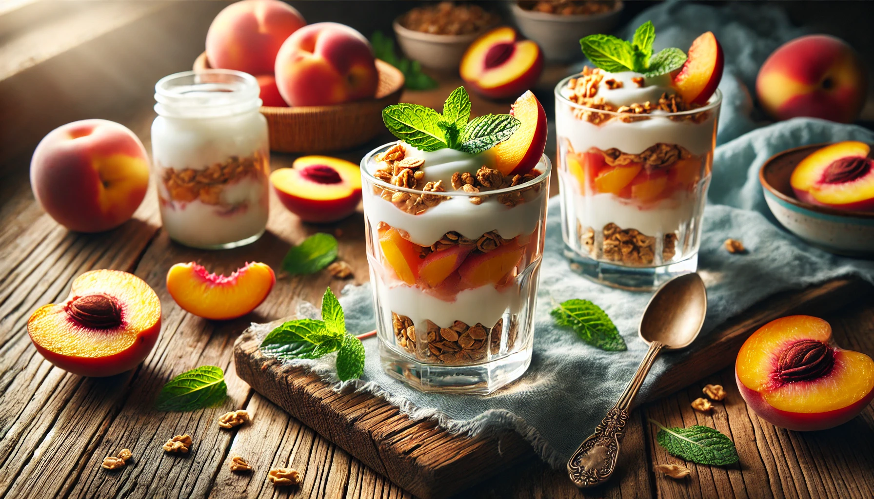 Parfait freddo di Pesche e Yogurt