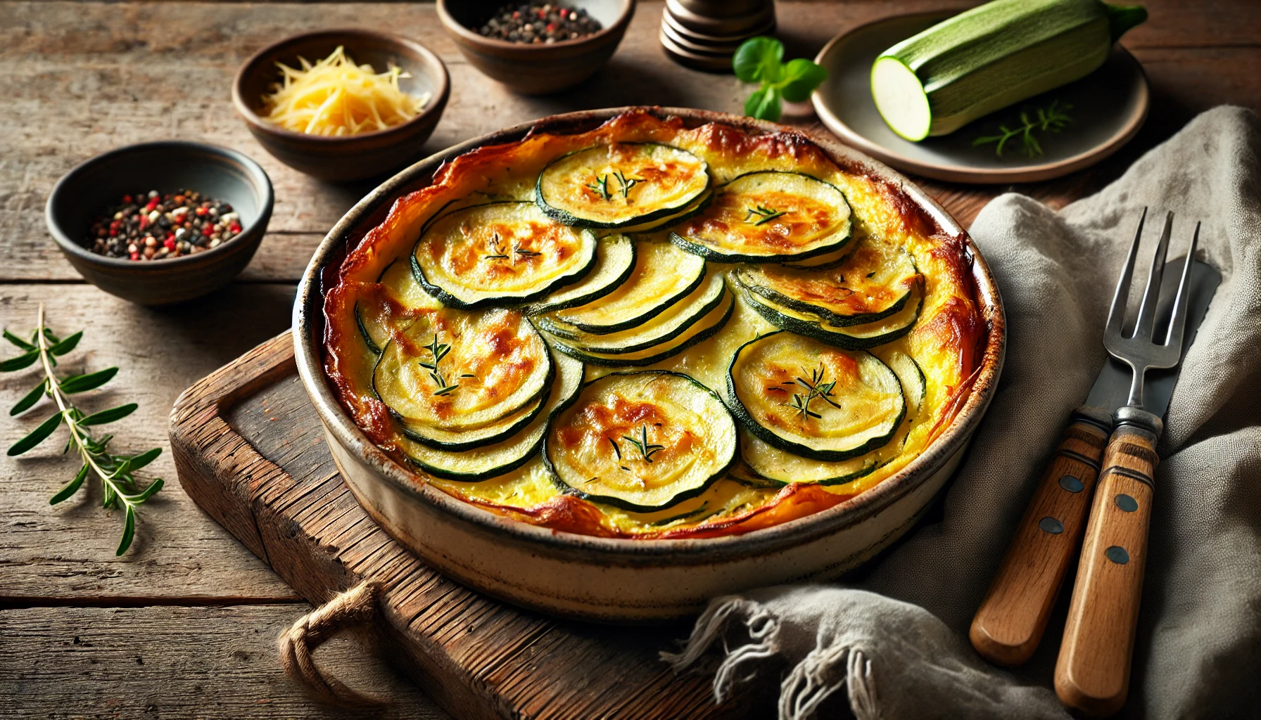 Pastel de Patata, Calabacín y Queso