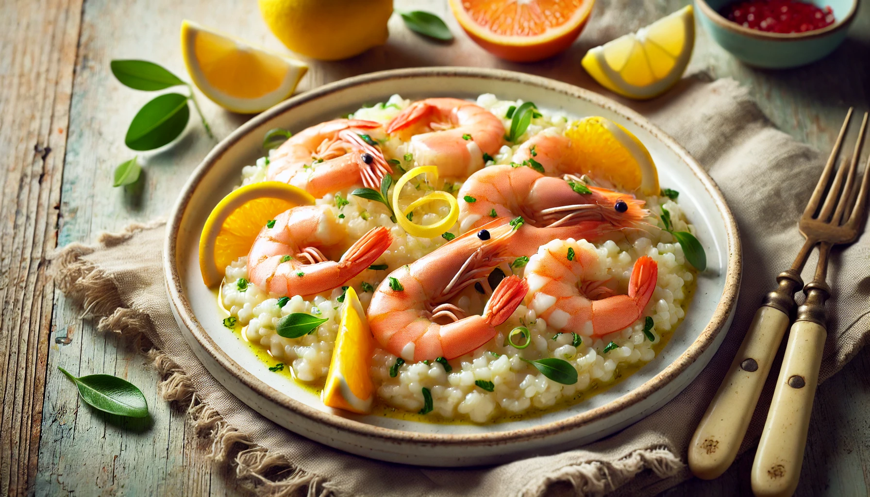 Risotto agli Agrumi e Gamberetti