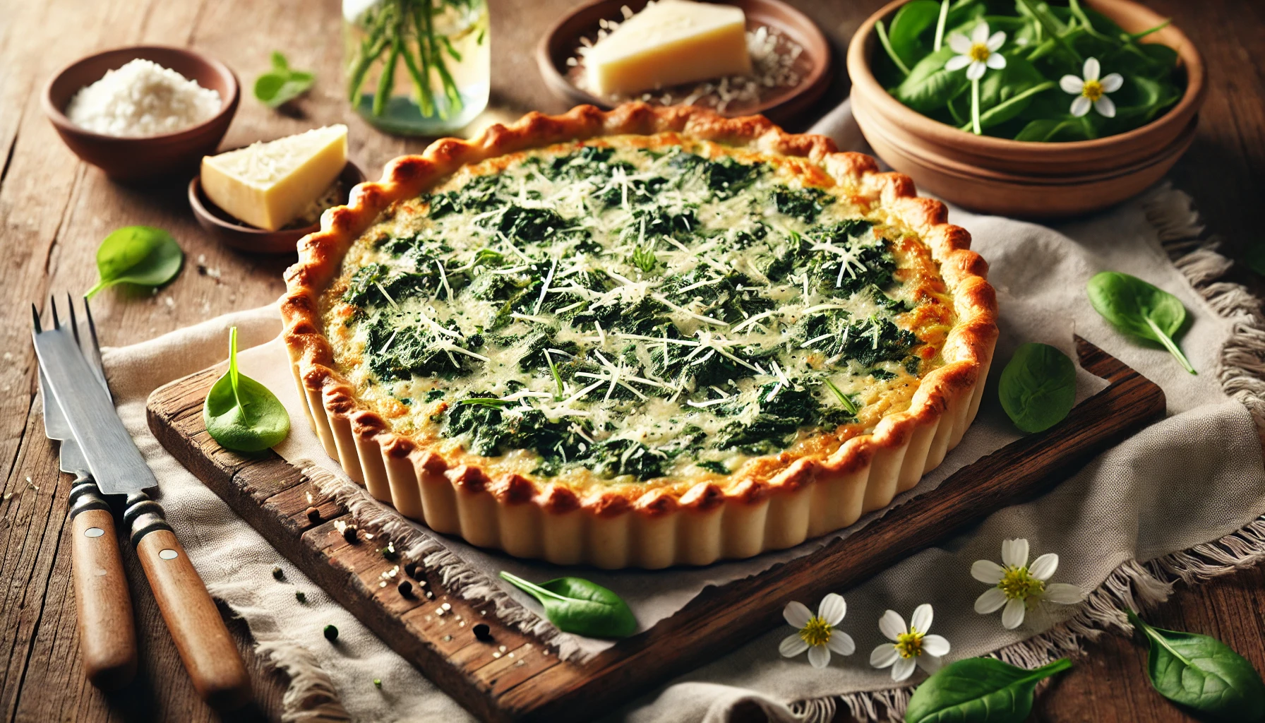 Torta Salata agli Spinaci e Ricotta