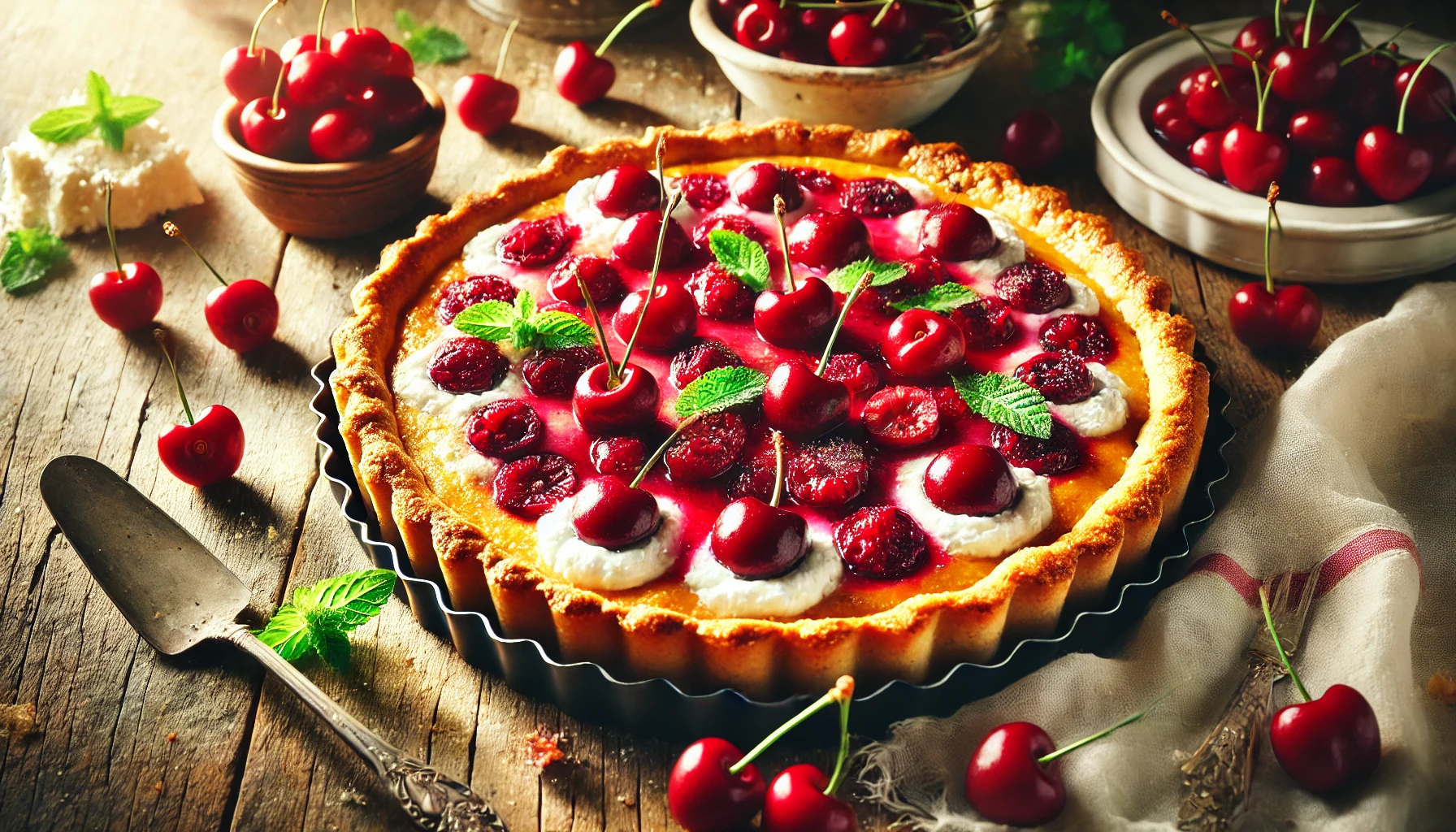 Crostata di Ricotta e Ciliegie