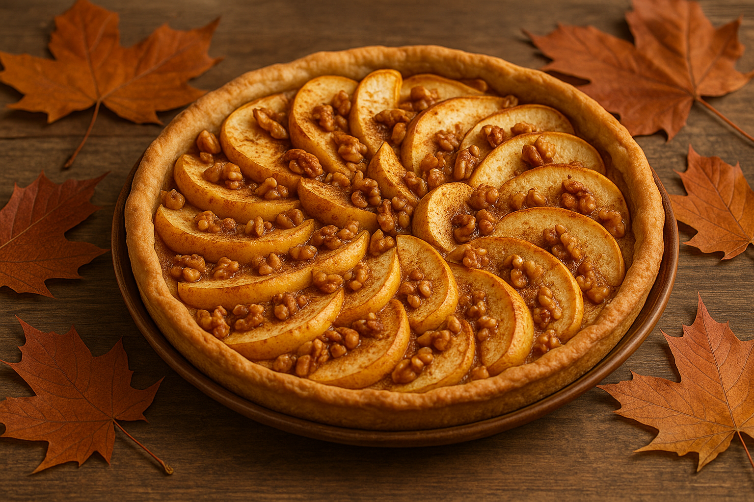 Crostata di Mele, Noci e Cannella