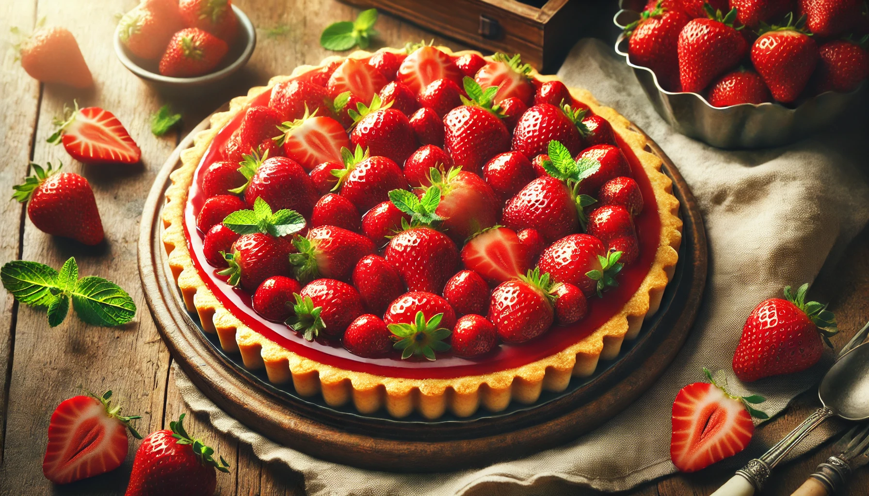 Tarta de Fresas de Temporada