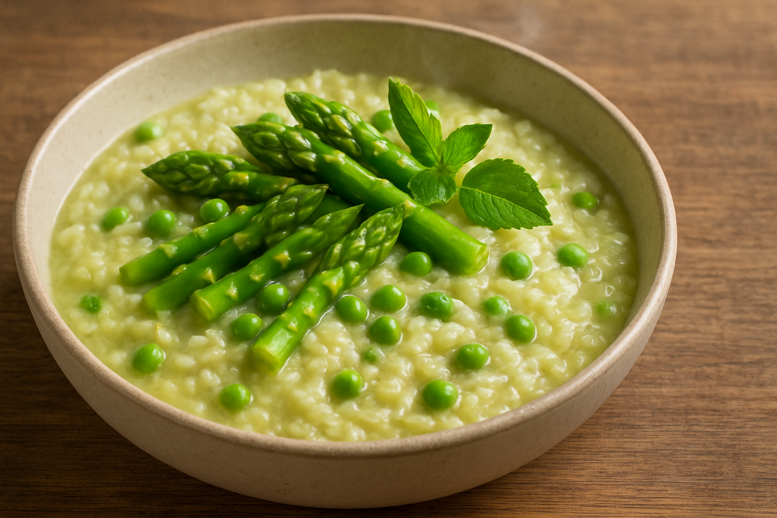 Asparagus and Pea Risotto